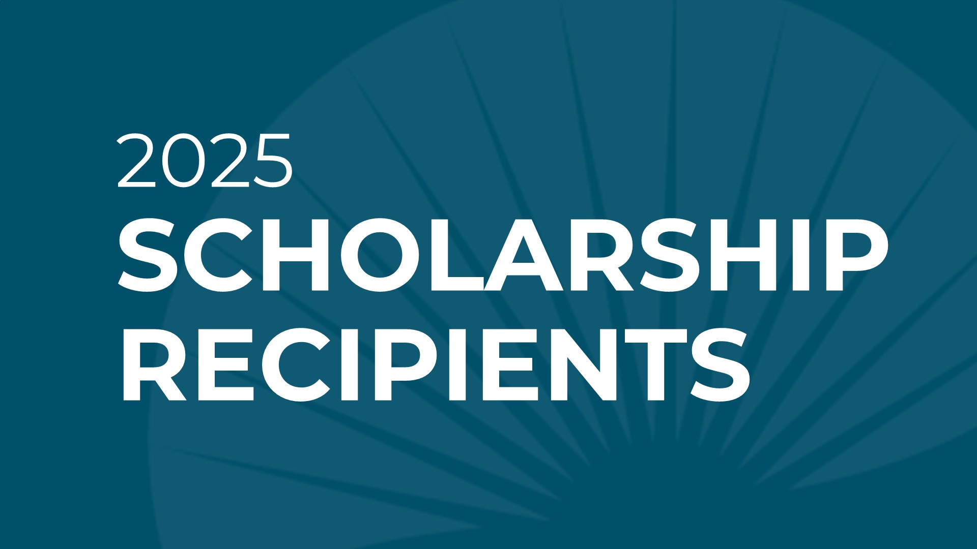 Scholarship Recipients with burst in the background.